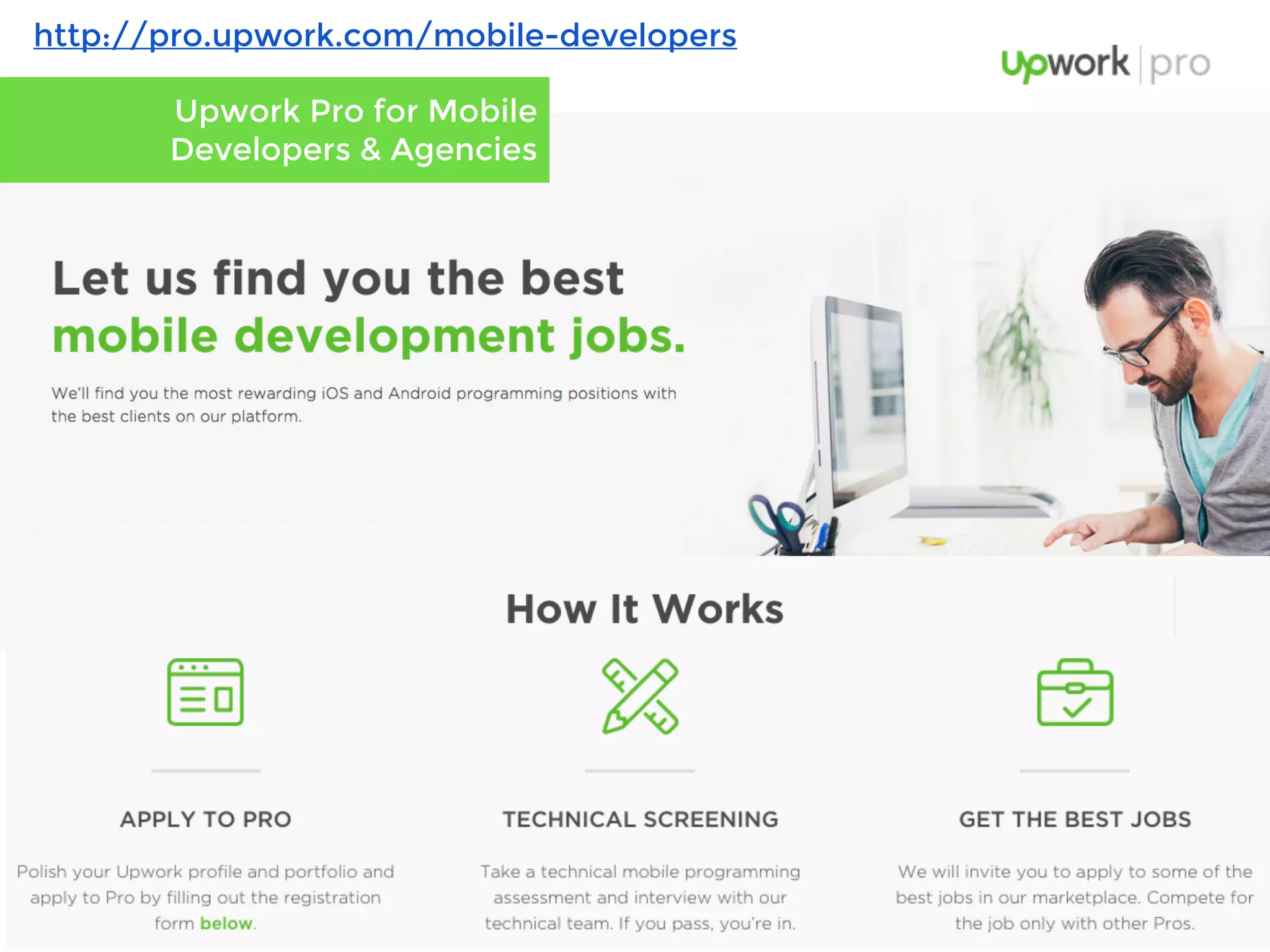 Upwork Pro for Mobile
Developers & Agencies
http://pro.upwork.com/mobile-developers
 