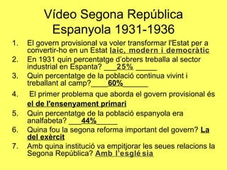 13. Setembre de 1932 Azaña entrega al poble català
l’Estatut de Catalunya______________
14. Estatut que proclama a Catalun...