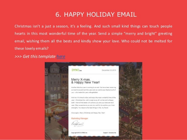 happy holidays emails