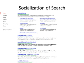 Socialization of Search
 
