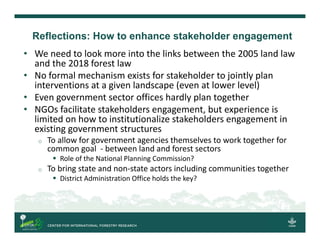 Enabling Conditions to Implement the 2018 Forest Proclamation to Facilitate FLR in Ethiopia
