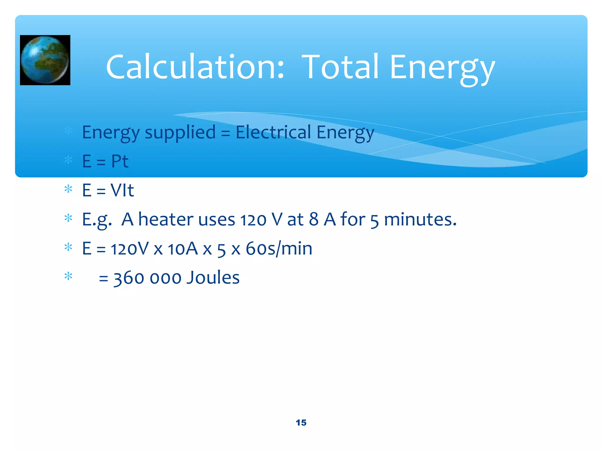 Energy Calculation Reference Energy efficiency | PPT