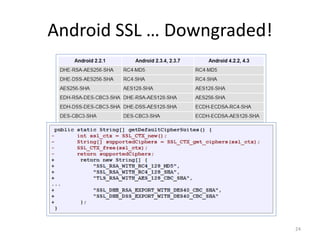 Android SSL … Downgraded!

24

 