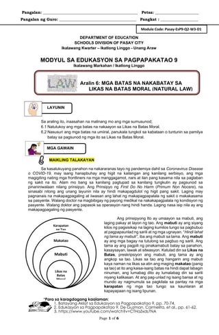 7 ESP 9 - Week 3.pdf values education module | PDF