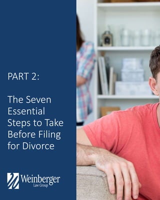 PART 2:
The Seven
Essential
Steps to Take
Before Filing
for Divorce
 
