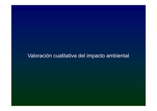 Valoración cualitativa del impacto ambiental
 