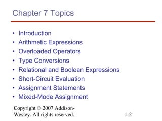 7 expressions and assignment statements | PPT