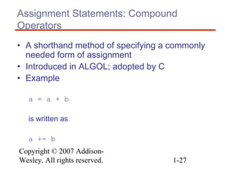 7 expressions and assignment statements | PPT
