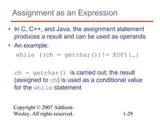 7 expressions and assignment statements | PPT