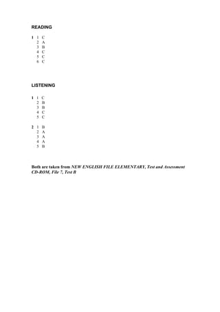 7 extra reading & listening | DOC