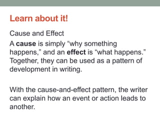7 PATTERN OF CAUSE AND EFFECT UTFFULFIYFDDD | PPT