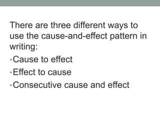 7 PATTERN OF CAUSE AND EFFECT UTFFULFIYFDDD | PPT