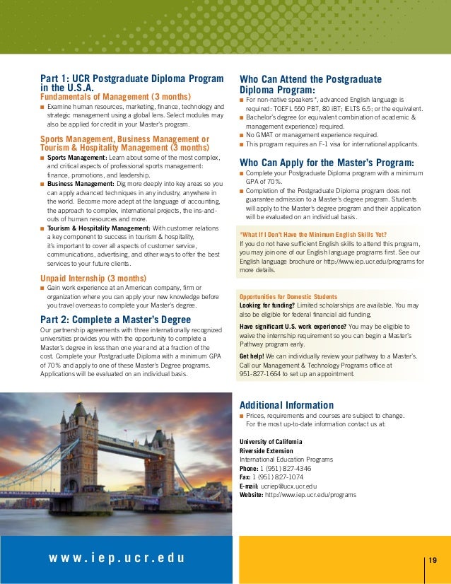 ucr postgraduate diploma in sports management getting approval for flyers ucr