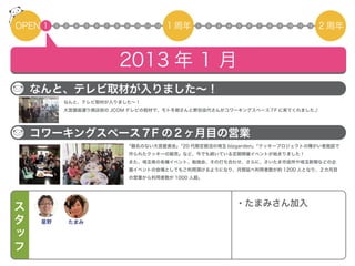 コワーキングスペース7Fの2年間を5分で振り返る