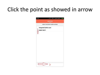 Click the point as showed in arrow
 