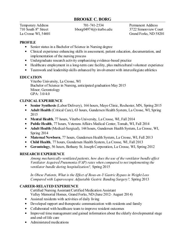 address on resumes