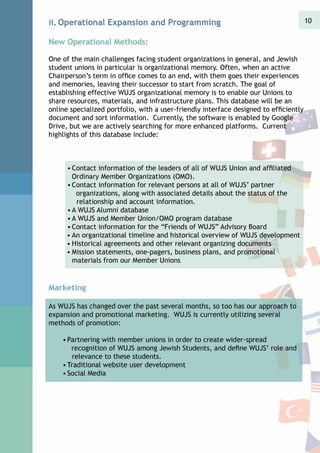 WUJS Business Plan 2013