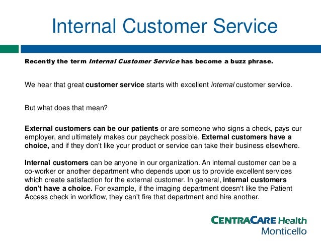 What is an external customer?