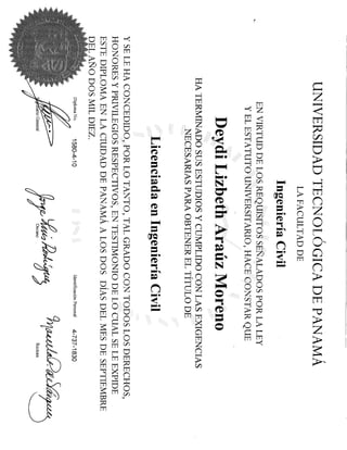 Certificado Universidad Deydi