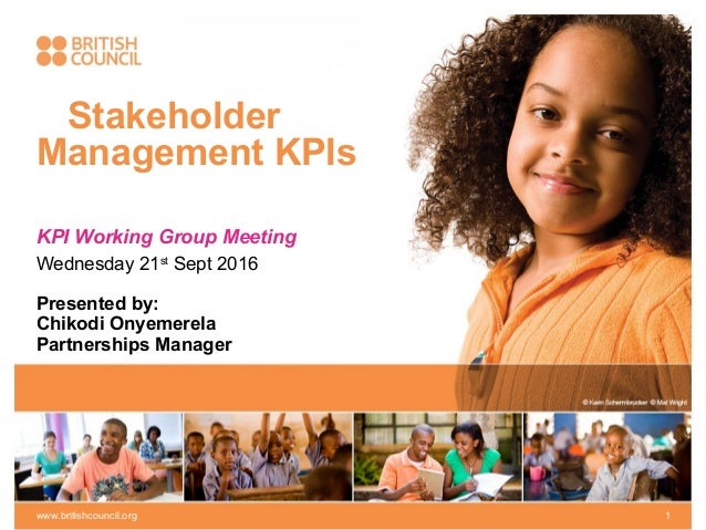 Key performance indicators for stakeholder engagement