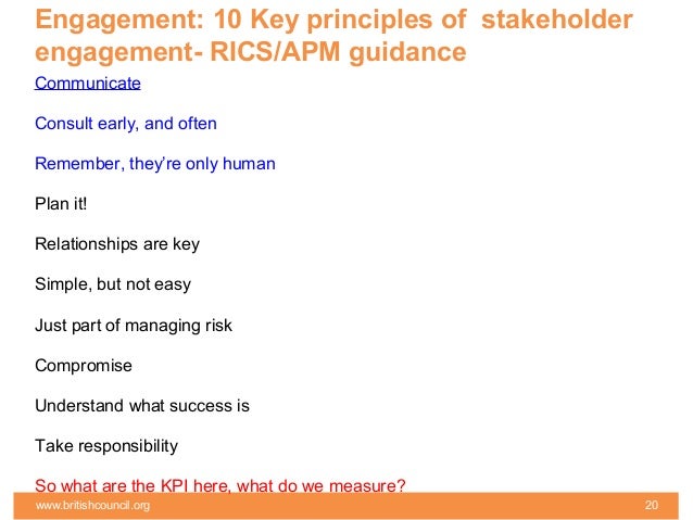 Stakeholder Management Kpis Kpi Working Group