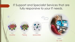 IT Support and Specialist Services that are
fully responsive to your IT needs.
 