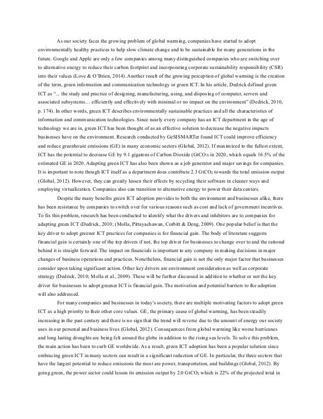 Green technology essay