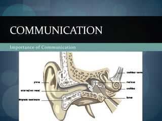 Importance of Communication
COMMUNICATION
 