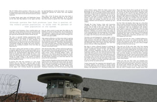 62	 beyond race magazine beyond race magazine       63
Although upstate New York produces less than a quarter of
the state’s prison population, it holds over 90 percent of
that population in its system.
The $2.7 billion prison economy is often seen as a salve
for the economic woes of these areas, and local politicians
scramble to have their town be the next location of a prison
expansion.
A Georgia Pacific paper plant and Bombardier factory
are the only other big employers in the region and they
are nowhere near Dannemora. From a satellite photo, one
would get a clearer impression of the real transaction that
drives this city. There’s a big concrete pen. Those inside the
pen represent the livelihoods of those outside the pen.
The state is currently holding approximately 63,500
prisoners in its 69 state prisons. According to the Prison
Policy Initiative, over 43,000 of those prisoners are
residents of New York City and yet are incarcerated in an
upstate prison, just about two out of every three prisoners.
Conveniently enough, for funding and census purposes,
prisoners are considered residents of the town they are
imprisoned in.
This alone is pretty good incentive to house a prison in
an upstate region that needs as much government aid as
possible. But besides the fact that this means that upstate
districts get disproportionately high federal and state
funds for residents that don’t actually live there, it also
means that their upstate districts have a disproportionate
amount of weight relative to the amount of residents
actually living there. In effect, it takes less actual voters to
fill up a legislative district.
In upstate New York, this translates to 7 state senate
districts that are more than 5 percent short of their
required population, which, according to the Prison Policy
Initiative, is a direct violation of a Supreme Court ruling
on the subject. All 7 of those districts are represented
by rural Republicans on the State Senate—all 7 of those
Republicans advocate for stricter laws and lengthier
sentences.
Since 1984, of the 38 prisons that have been built to
accommodate the inmate population, all 38 of them
have been located in upstate New York. State legislators
have one major reward in mind when they lobby for the
building of a prison in their district: the revitalization of
their economies. A prison offers the promise of hundreds
of middle class-enabling prison jobs, most starting at over
$30,000 a year, plus benefits.
Some upstate politicians are better than others at getting
a slice of the prison pie, and quite a few of them depend
on the industry as an economic scaffold for their policies.
State Senator Elizabeth O’C. Little (Rep.-Adirondacks) has
over 5,000 corrections officers living in her district. There
are 12 prisons and prison camps in her district, including
Clinton Correctional Facility.
State Senator Dale Volker, a former small-town policeman,
has represented the heavily gerrymandered 59th
Senate
District with virtually unchallenged ease since 1975. FIve
major prisons, Attica, Wyoming, Buffalo, Collins, and
Wende, sit in his district generating thousands of jobs
and padding up his already secure powerbase. He chairs
the State Senate Committee on Codes from where he can
protect his key moneymaker.
Volker and fellow Republican State Senator Mike Nozzolio
represent the two districts that house nearly one-quarter
of the state’s prison population. Senator Nozzolio, whose
district is home to four major prisons (Butler, Five Points,
Auburn Correctional Facilities, and the Willard Drug
Treatment Center) may very well be the master of getting
prison industry money. With Five Points prison alone
generating over $25 million in payroll annually, he has
long fought for the best possible positions from which he
can ensure a steady stream of “customers” for his district’s
penitentiaries. After years of politicking his way up the
state ranks, Nozziolio is Chairman of the Senate Crime
Victims, Crime and Correction Committee (to which
Senator Volker also belongs). Nozzolio also sits on the
Finance committee and the Judiciary Committee (as does
Volker).
Through the Crime Victims, Crime and Corrections
Committee, Nozzolio controls when and where new
prisons will be built in the state. From the Finance
Committee, he can now ensure the money is there for any
prison development he may need in the future. From the
Judiciary Committee, he controls which state judges do
or do not get appointed, thus ensuring that stricter judges
will eventually preside over New York State courtrooms
(i.e. judges who will increase the inmate population).
Nozzolio is an avid champion for “victims’ rights.” He has
often used this as a catch phrase to push for laws requiring
longer sentences. Nozzolio and Volker in fact have been
among the staunchest opponents of a bill that would repeal
the Rockefeller Drug Laws (which pack New York State
prisons with non-violent drug offenders).
But there is serious collateral damage in exchange for
this Kafka-esque economic development strategy. While
upstate communities benefit in jobs and additional
traffic, downstate communities are hurt by the fracture
of prisoners’ families. The New York State prison system,
which ships three quarters of its prisoners from New York
Citytoupstateandwesterntowns,essentiallyensuressuch
a fracture. A drive from New York City up to Dannemora,
for example, takes anywhere between 6 and 8 hours. From
New York City, there are nearly $40 dollars of tolls along
the way. In a compact car, it takes about $80 worth of gas
to get you all the way north and back.
Various “prison ride” bus companies have emerged to cater
to families looking to visit members in distant upstate
pens. In Brooklyn, they line up around 8 and 9pm, mostly
mothers and girlfriends, in a shivering pecking order.
Those who know the bus driver usually get the first pick
of the seats. Then a blue Bic pen follows the names on the
list and the bus fills towards the back. Sometimes there
isn’t enough room, so those at the bottom of the list, or
those who didn’t sign up, are left behind. The bus ride from
Brooklyn, after dozens of winding stops to pick up other
passengers, can take up to 14 hours, and cost anywhere
from 40 to 60 dollars. The upside is you don’t pay for gas
and tolls. The downside is up to 30 hours on the road.
For New York City families, these trips are a Herculean
effort to reunite with their loved ones. But much more goes
on then just conversations. During these family visits, ties
are maintained, built and strengthened with members
of the family as well as the community. These ties have
been shown in numerous studies to be key in successful
reentry into society. When an inmate leaves prison, he or
she relies heavily on these connections to find housing and
employment (the other two key elements in successful
reentry). Without these connections, prisoners face a very
challenging road back alone.
Jerry, now in his late 50’s, with a wrinkled bulldog face,
remembers his 24 years in Comstock (another upstate
prison) with loneliness and dread. Serving time for an
assault in the Bronx in the late ’70s, Jerry always thought
he’d get out before his term was up.
“They gave me all this extra time—they were ‘getting
tough’ on crime back then,” says Jerry wryly over a cup of
coffee at his ex-inmate support group. His mother, the only
family he’s ever had, never owned a car and could never find
a ride to visit him while he was imprisoned. They wrote
back and forth, though, and when the letters suddenly
stopped, Jerry lost his only contact with the outside world.
It would take him nearly a year to find out that his elderly
mother had suffered a heart attack and died alone in a
Coney Island hospital.
“When you come out, that’s when you remember how
much time has passed you by, how much you don’t know
and how much you need people.” Jerry had no contacts in
the outside world. Without a job, family, or an apartment,
Jerry had nothing to start over with. “They’re not gonna
hire you with a criminal record, everyone knows that.
 