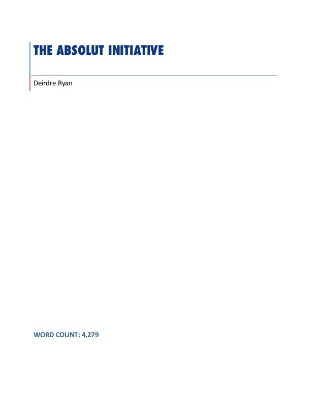 absolut marketing plan