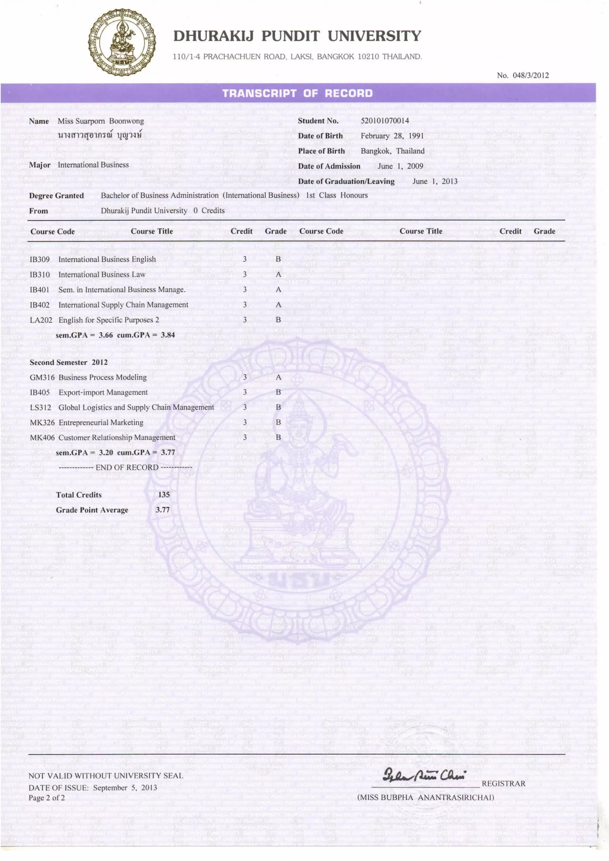 Transcript of Record | PDF
