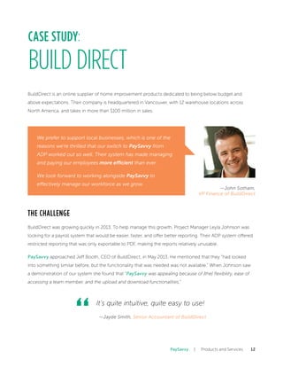 Jeff Boooth Builddirect PaySavvy Products and Services | PDF