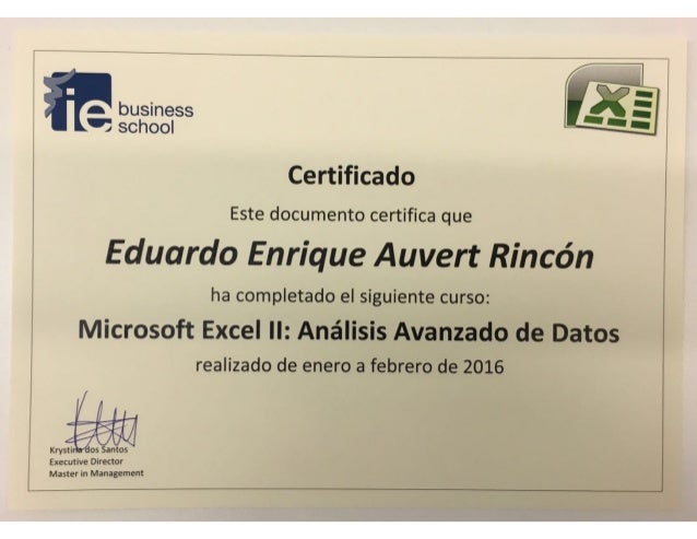 diploma ie excel adv