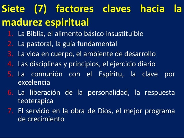 7 factores claves para alcanzar madurez espiritual