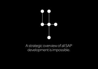 AstrategicoverviewofallSAP
developmentisimpossible.
 