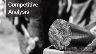 47
Diamond Drill Core from the 2015 Drill
Program at the Coosa Graphite Project
(July 2015)
Competitive
Analysis
 