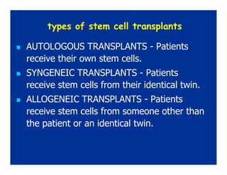 Hematopoietic stem cell transplantation in Pediatrics | PDF