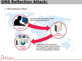  DNS Reflection Attack
DNS Reflection Attack:
 
