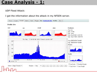 UDP Flood Attack:
I got the information about the attack in my NFSEN server.
Case Analysis - 1:
 