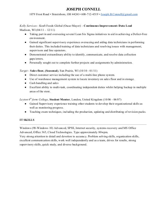 joseph connell resume 2016 it it 2 form 2016