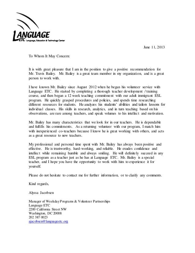 letter of recommendation travis bailey alyssa jacobsen information to give professors for letter of recommendation