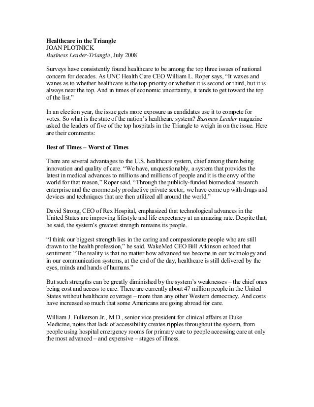 plotnick writing sample healthcare in the triangle wakemed doctors note