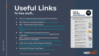Nist Ransomware Tips MSP360: Ransomware Prepper Guide | PPTX