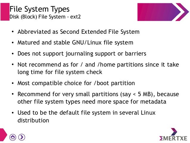 file systems for embedded linux linux file system types