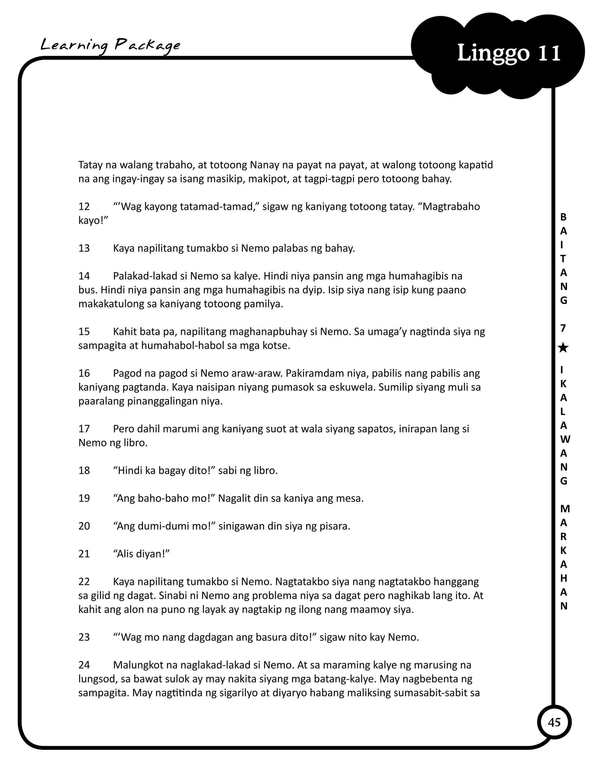 Grade 7 Learning Module in Filipino (Learning Package - Quarter 1 to 4 ...