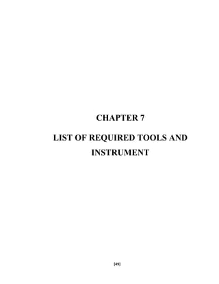 CHAPTER 7
LIST OF REQUIRED TOOLS AND
INSTRUMENT
[49]
 