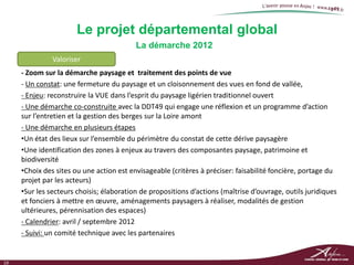 Le projet départemental global
                                          La démarche 2012
               Valoriser
     - ...