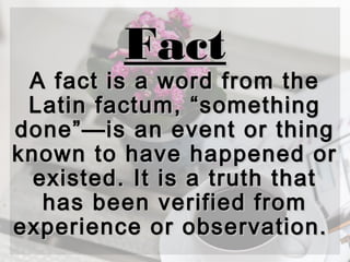 Forming opinions based on facts - EAPP | PPT