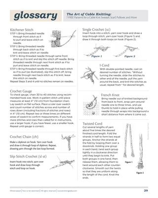 7 free cable knitting patterns | PDF