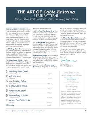 7 free cable knitting patterns | PDF